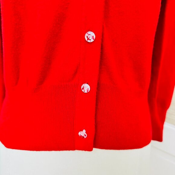 Banana Republic Red Cardigan Sweater with Crystal Buttons Women's Size SP - Picture 2 of 5
